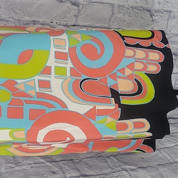 NANETTE LEPORE Multicolored Abstract Silk Sleeveless Blouse Small - Picture 3 of 8